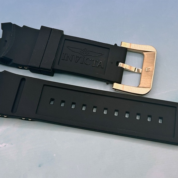 Original INVICTA Pro Diver Speedway SCUBA Silicone Rubber WATCH Band Black 26mm - Picture 2 of 2